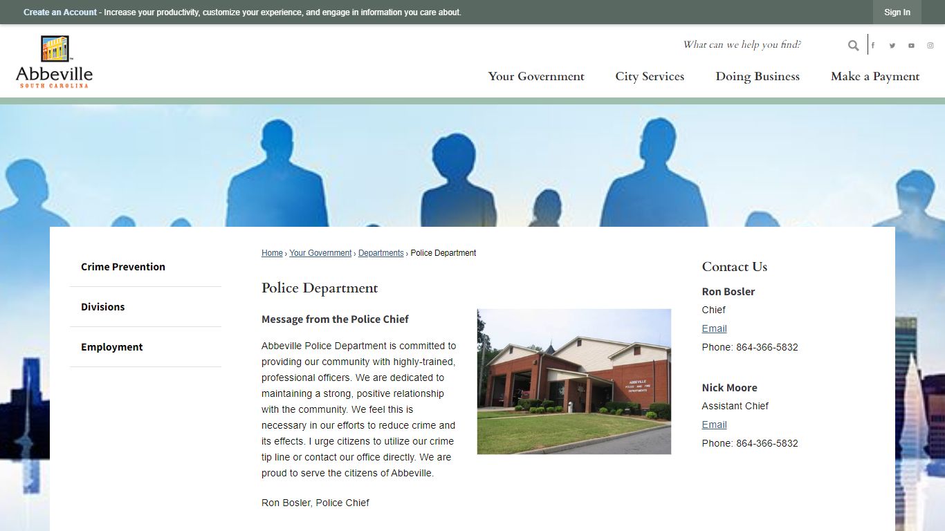 Police Department | Abbeville, SC